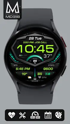 MD318 3D Digital Watch Face screenshot 4