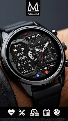 MD319 Hybrid watch face screenshot 2
