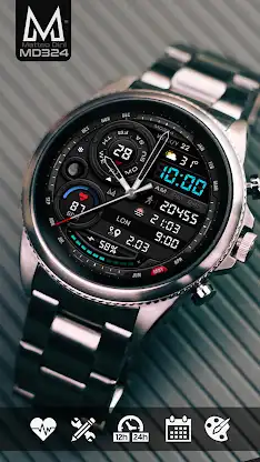 MD324 Hybrid watch face screenshot 4