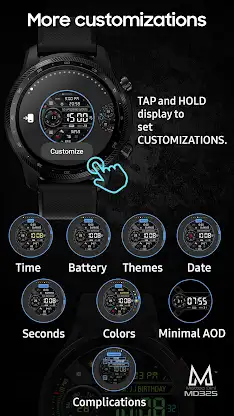 MD325 Digital Sport Watch Face screenshot 8