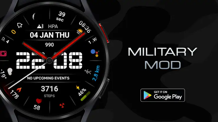 Military MOD Hybrid watchface screenshot 3