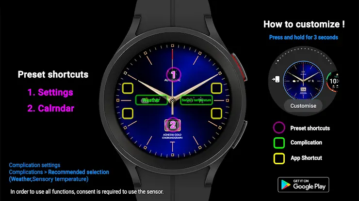 MIMIX Agnes B1 Gold Watchface screenshot 3