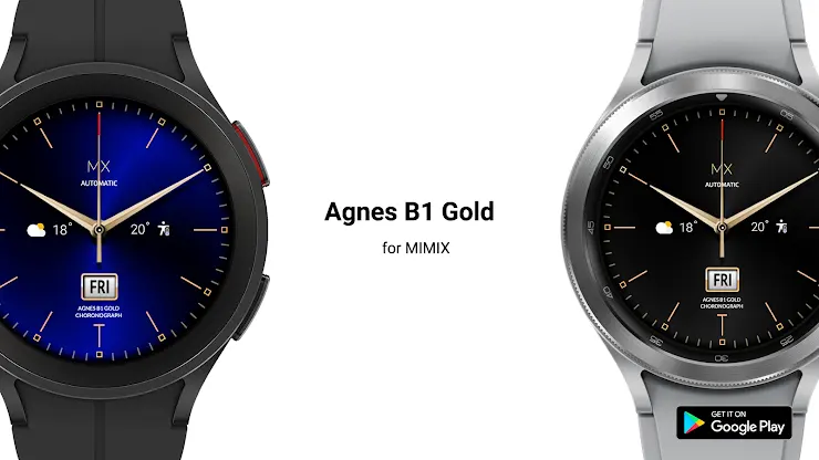 MIMIX Agnes B1 Gold Watchface screenshot 2