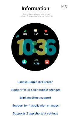 MIMIX Bubble Digital Watchface screenshot 5