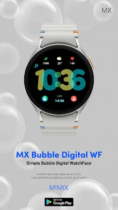 MIMIX Bubble Digital Watchface screenshot 1