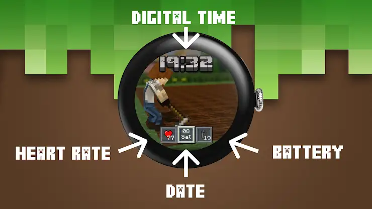Minecraft Watchface screenshot 2
