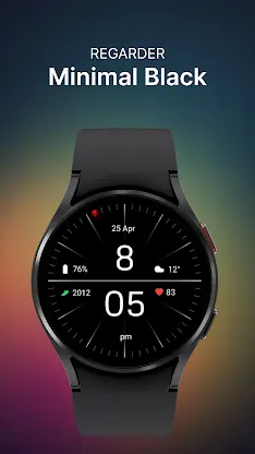 Minimal Black Watch Face screenshot 1