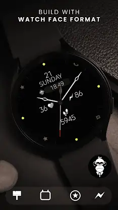 Minimal Black v14 Watch Face screenshot 1