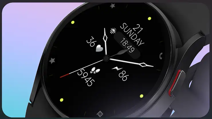 Minimal Black v14 Watch Face screenshot 6