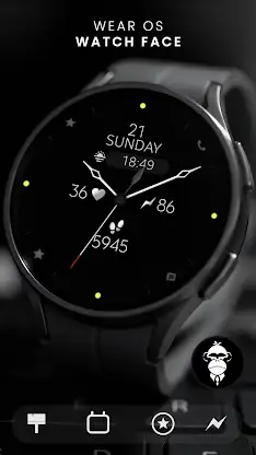 Minimal Black v14 Watch Face screenshot 2