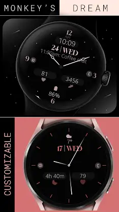 Minimal Black v29 watch face screenshot 3