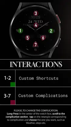 Minimal Black v29 watch face screenshot 8