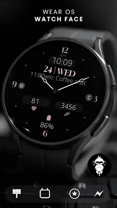 Minimal Black v29 watch face screenshot 1