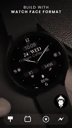 Minimal Black v29 watch face screenshot 2