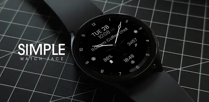 Minimal Black v30 Watch Face — Android app banner