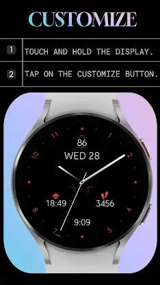 Minimal Gold v21 Watch Face screenshot 7