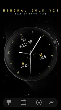 Minimal Gold v21 Watch Face screenshot 2