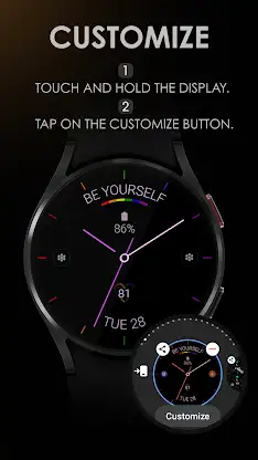 Minimal Rainbow watch face screenshot 6