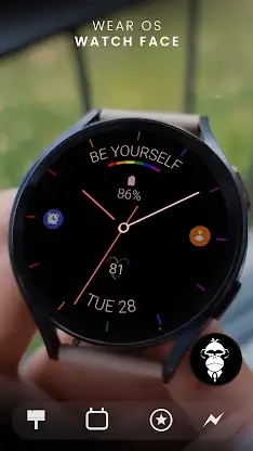 Minimal Rainbow watch face screenshot 1