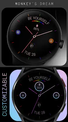 Minimal Rainbow watch face screenshot 3