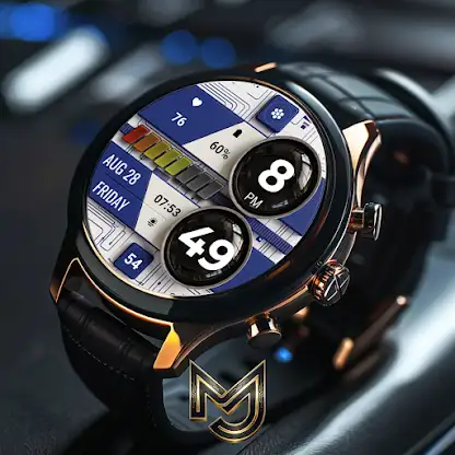 MJ307 Digital Mecha Watch Face screenshot 7