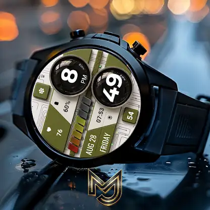 MJ307 Digital Mecha Watch Face screenshot 1