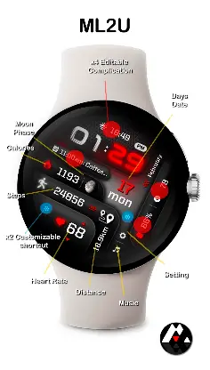 ML2U 178 Watch Face screenshot 2