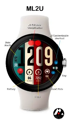 ML2U 185 Watch Face screenshot 2