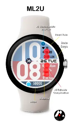 ML2U 195 Watch Face screenshot 2