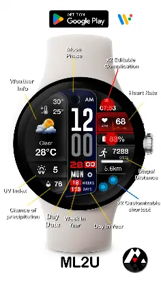ML2U 233 Watch Face screenshot 2