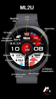 ML2U 293 Watch Face screenshot 2
