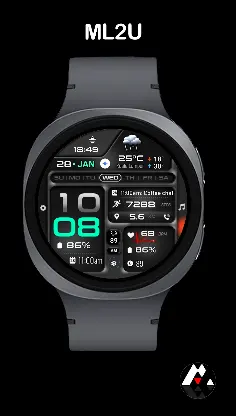 ML2U 380 Tactical Watch Face screenshot 1