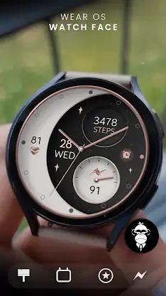 Moon Rose Gold v2 watch face screenshot 1