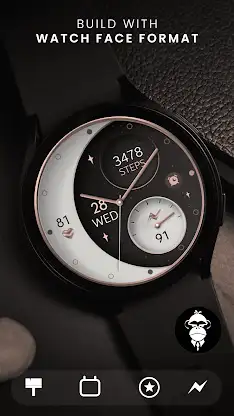 Moon Rose Gold v2 watch face screenshot 2