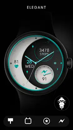 Moon Rose Gold v2 watch face screenshot 3