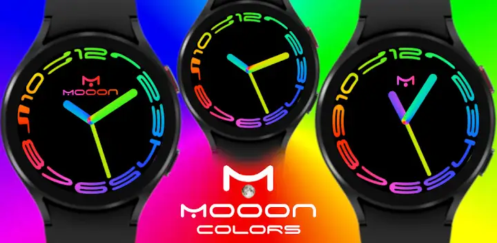 Mooon Colors Watch Face — Android app banner