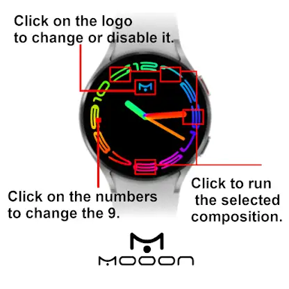 Mooon Colors Watch Face screenshot 4