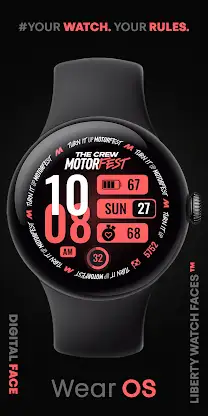 MOTORFEST Digital Watch Face screenshot 1