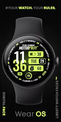 MOTORFEST Digital Watch Face screenshot 3