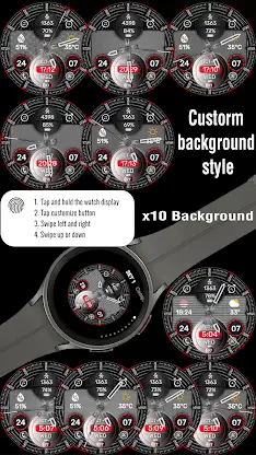 N-SPORT364 HybirdRed WatchFace screenshot 3