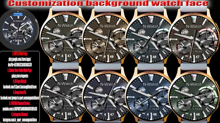 N-SPORT520 Analog Watch Face screenshot 7