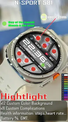 N-SPORT581 Color Digital Watch screenshot 2