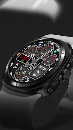 N-SPORT590 RedHybird WatchFace screenshot 2