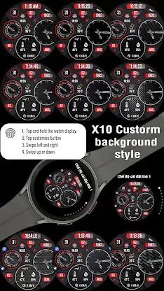 N-SPORT608 Black2B Watch Face screenshot 4