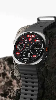 N-SPORT608 Black2B Watch Face screenshot 2