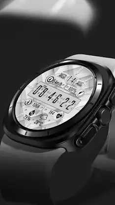 N-SPORT646 WhiteFlip WatchFace screenshot 5