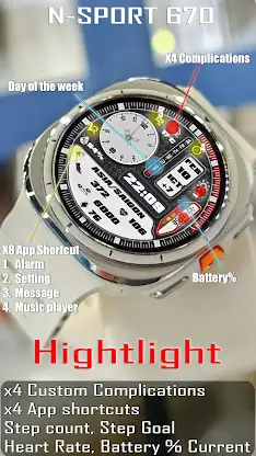 N-SPORT670 Dial Analog Watch screenshot 2