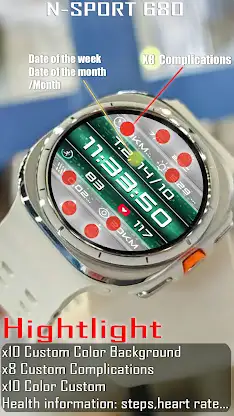 N-SPORT 680 Digital Watch Face screenshot 3