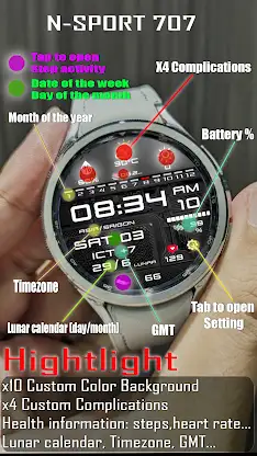 N-SPORT707 LegendDigital Watch screenshot 3
