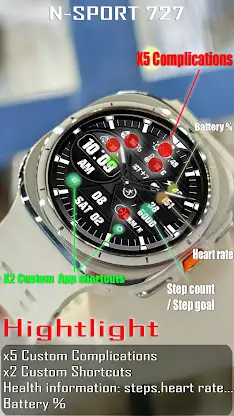 N-SPORT727 Hybird Watch Face screenshot 3